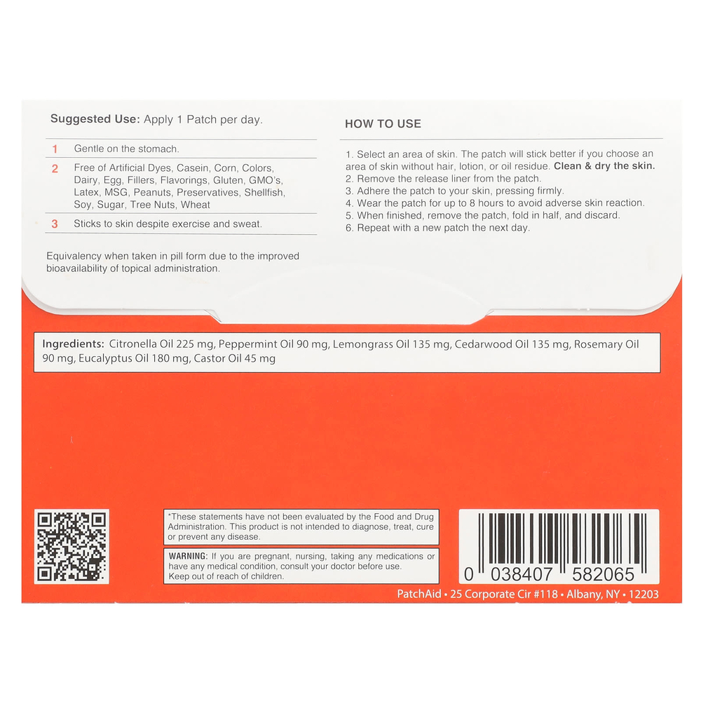 PatchAid, Патчи от комаров, 30 шт.
