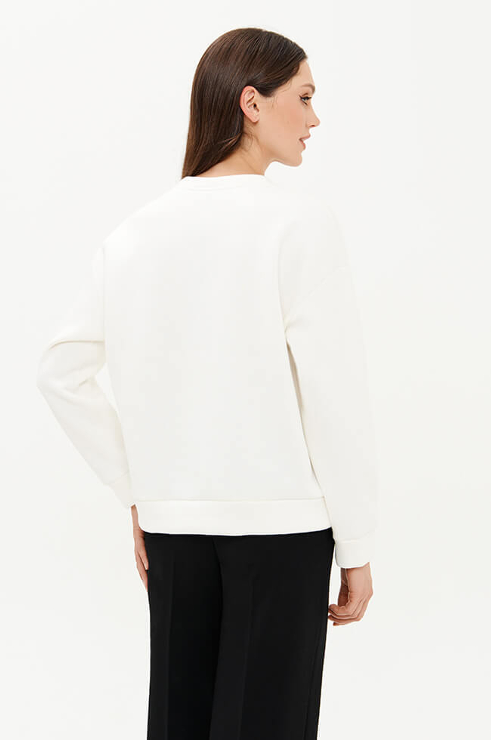 23437 Свитшот женский (молочный)