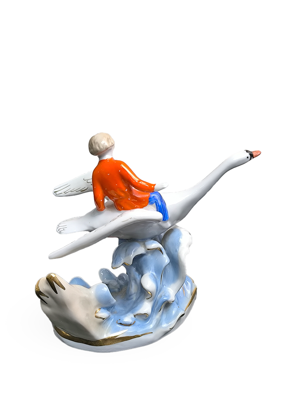 Фарфоровая статуэтка "Гуси-лебеди" (Дулево) 1967г