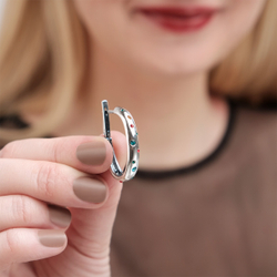 "Монпасье" серьги в серебряном покрытии из коллекции "Молодежная" от Jenavi с английским замком