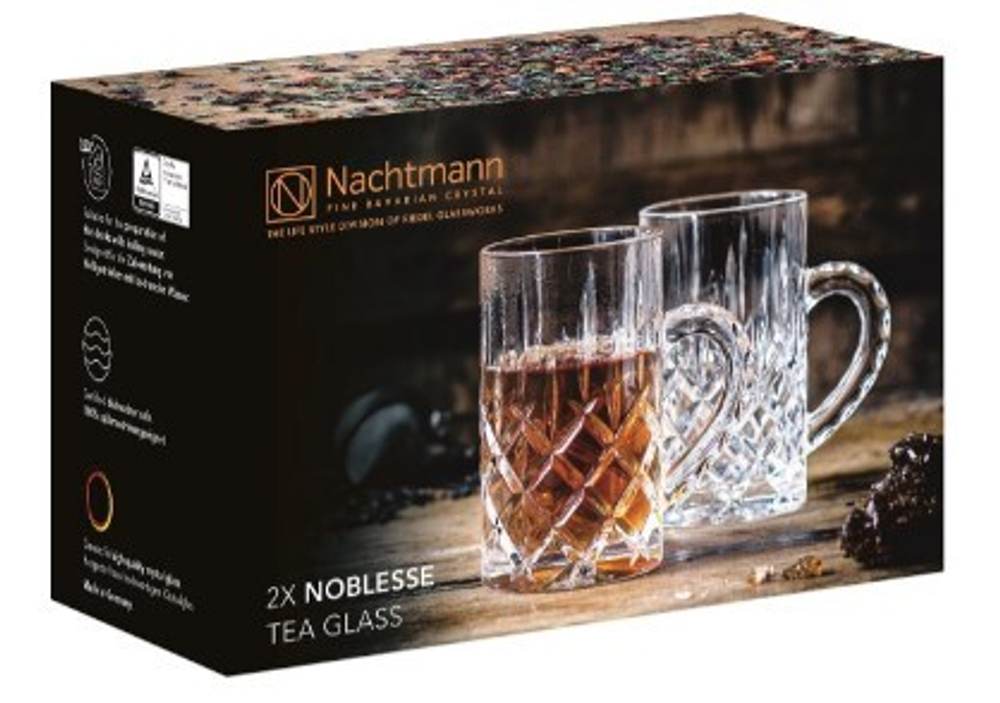 NOBLESSE HOT BEVERAGES - Набор кружек 2 шт для горячих напитков 250 мл стекло