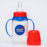 5399856 Бутылочка для кормления Space food, 150 мл цилиндр, с ручками