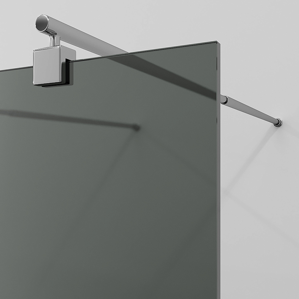 Душевое ограждение WasserKRAFT Vechte 60W39-TG 90 фиксатор серебристый/стекло тонированное