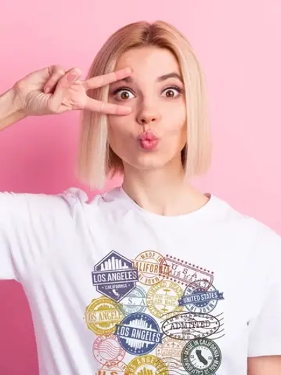 Женская футболка с принтом калифорния лос анджелес