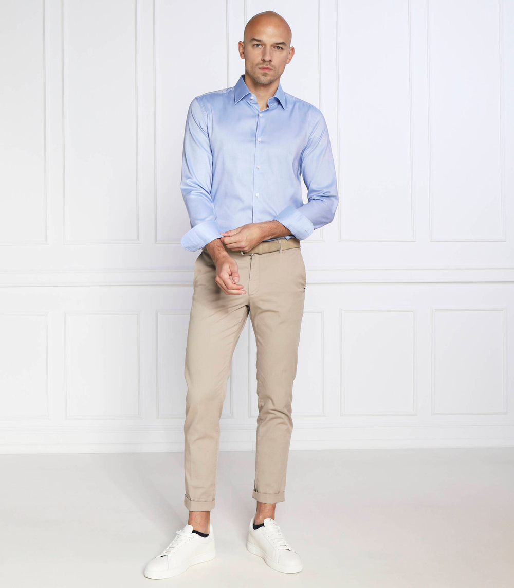 рубашка h-hank-kent-c1 BOSS BLACK - голубой(50478611)