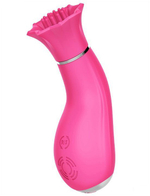 Розовый клиторальный вибратор Betty с вращением (Цвет: розовый)