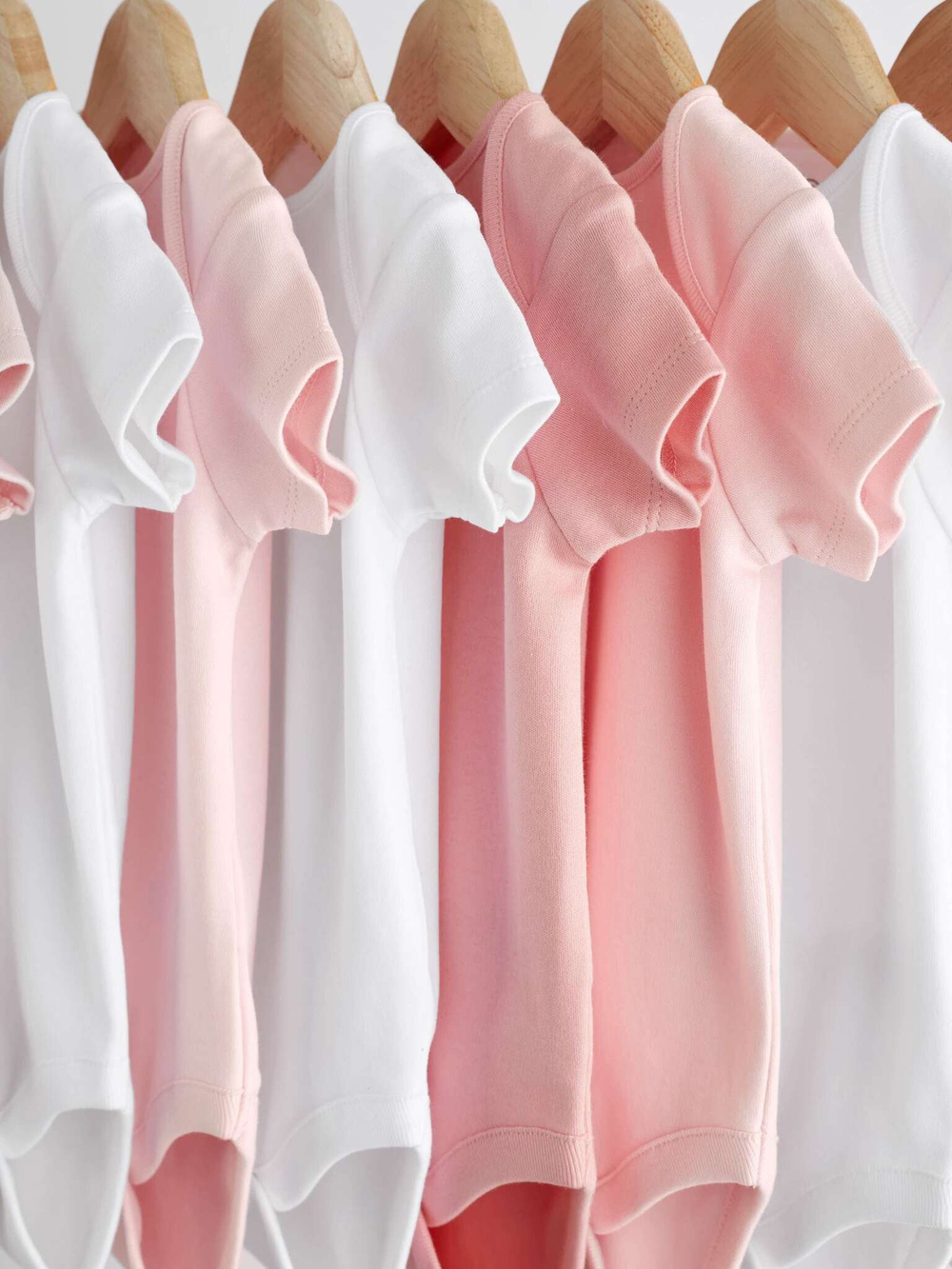 Боди с коротким рукавом для малышей Next D16-305, 10 шт., Розовый, Белый