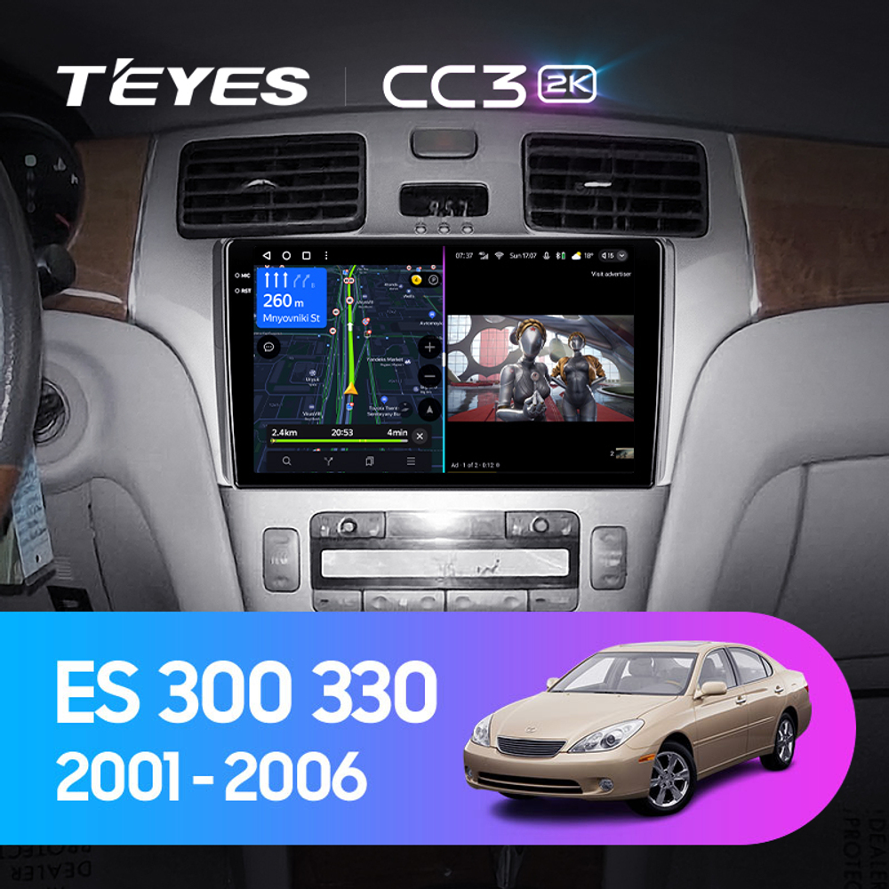 Teyes CC3 2K 9"для Lexus ES 300 330 2001-2006