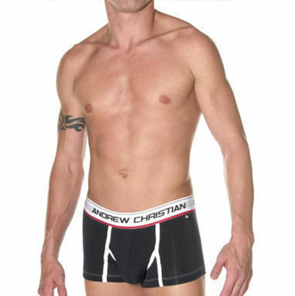 Мужские трусы хипсы черные Andrew Christian CoolFlex Boxer Show-It Black