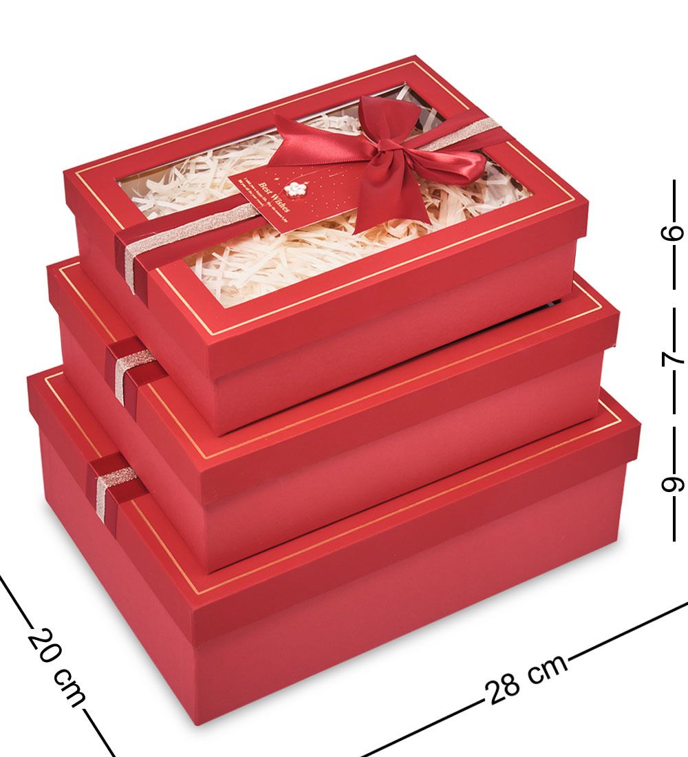 WF-170 Набор коробок из 3 шт, красный