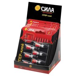 Супер-клей СИЛА SBL1-6 СВЕРХПРОЧНЫЙ 1 г х 6 шт.