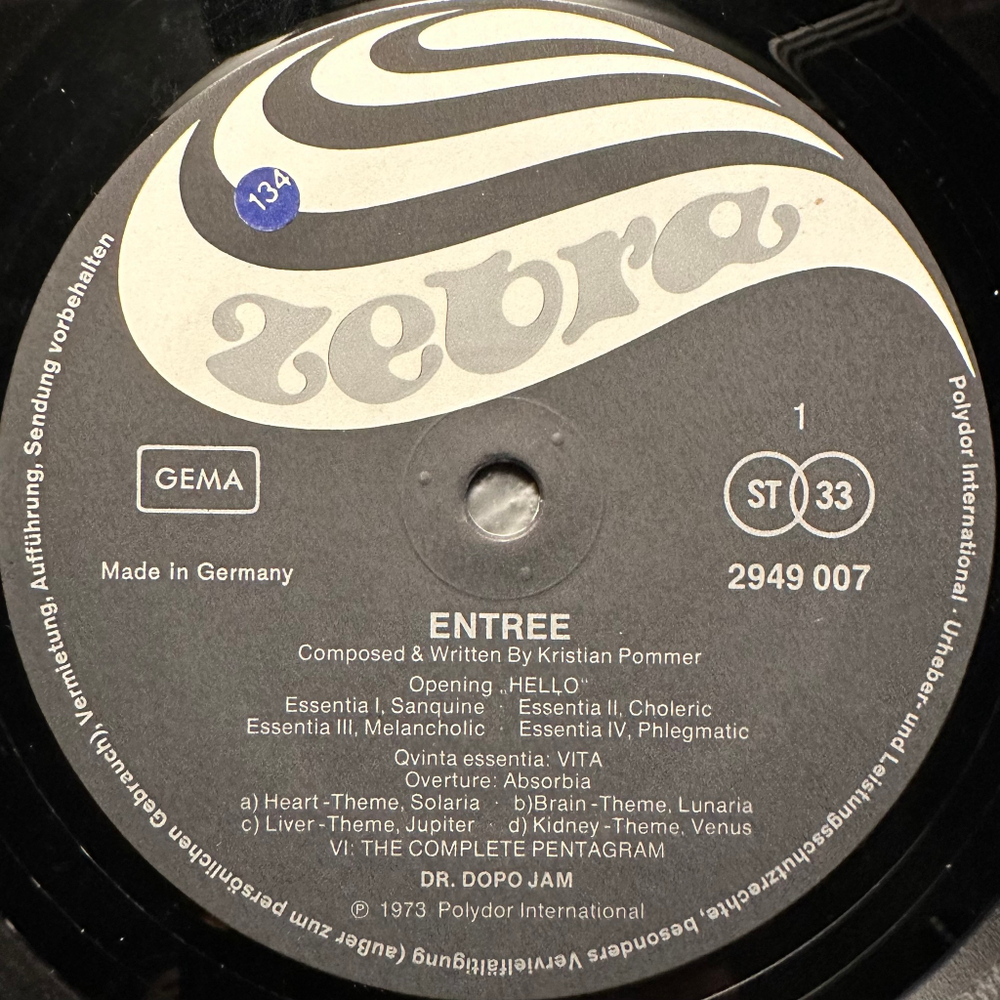Dr. Dopo Jam - Entree (Германия 1973г.)