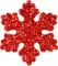 Снежинка из пенофлекса Облачко 100 мм., красный, ПромЕлка (CO-100RED)