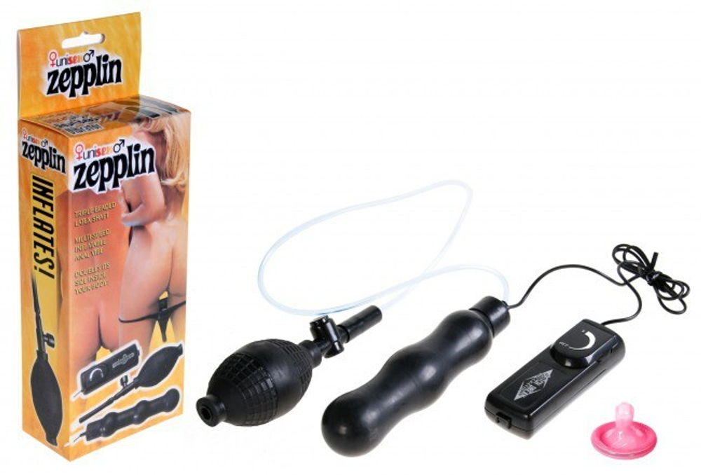 Анальный расширитель с вибрацией ZEPPLIN (Цвет: черный)