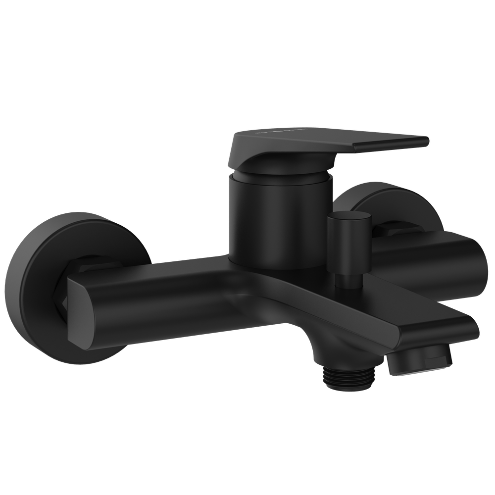 Смеситель для ванны с душем STWORKI Монтре S30100BK матовый чёрный