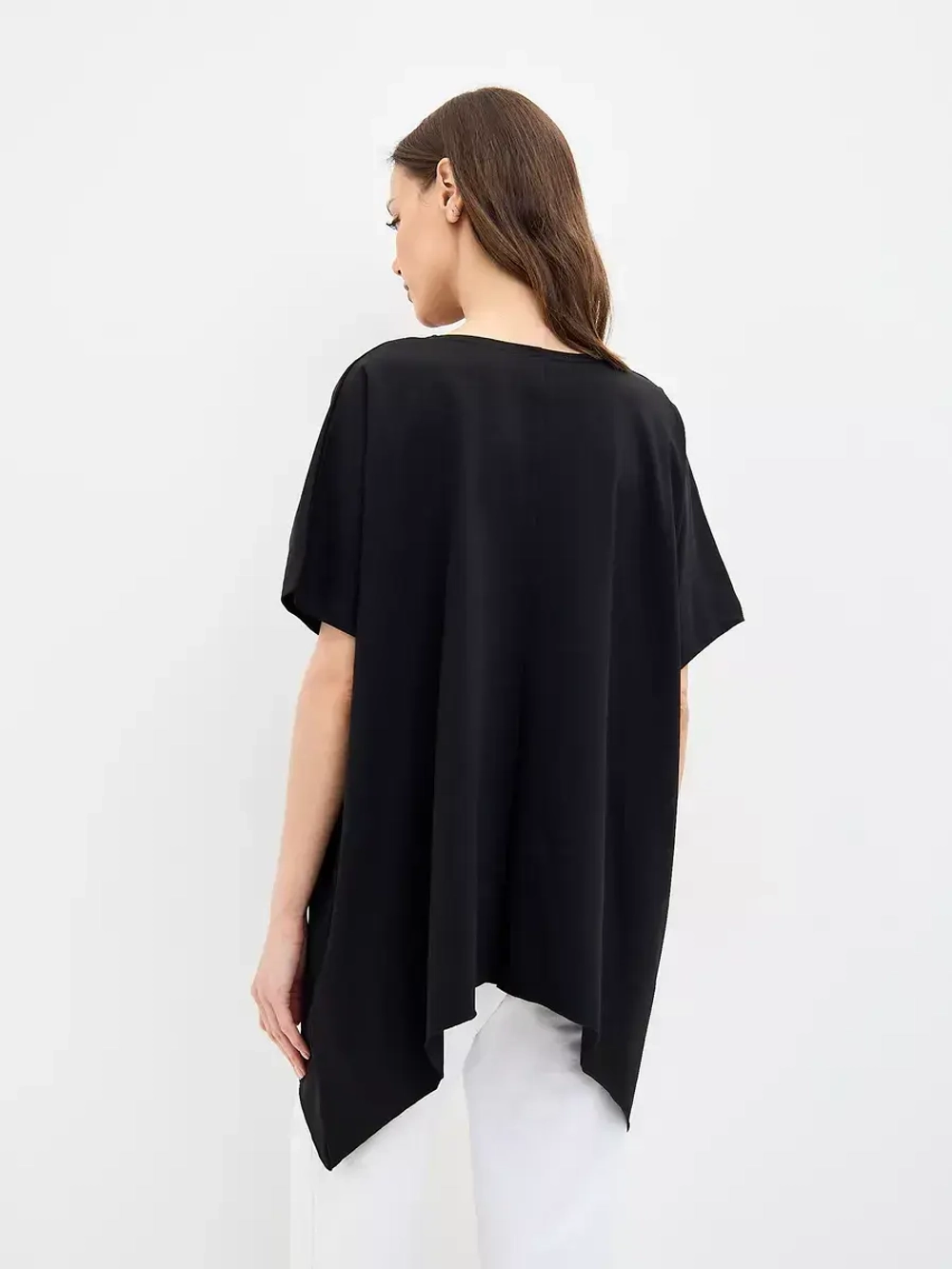 Туника оверсайз симметричная чёрный