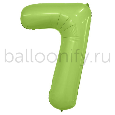 Шар ЦИФРА 7 Сатин Pistachio 40" 102 см