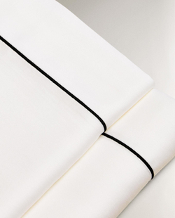 Zara Home - Атласная простыня с подолом, черный, 240x280 см