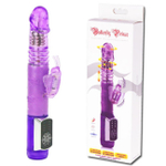 Вибратор хай-тек с ротацией и движением "вверх-вниз" Butterfly Prince (9 режимов) (Цвет: сиреневый)