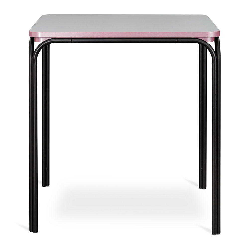 Стол обеденный ror, 70х70 см, черный/серый/розовый