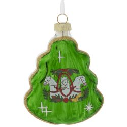 GAEM Украшение новогоднее "Елочка с лошадками", L8 W2,5 H11 см