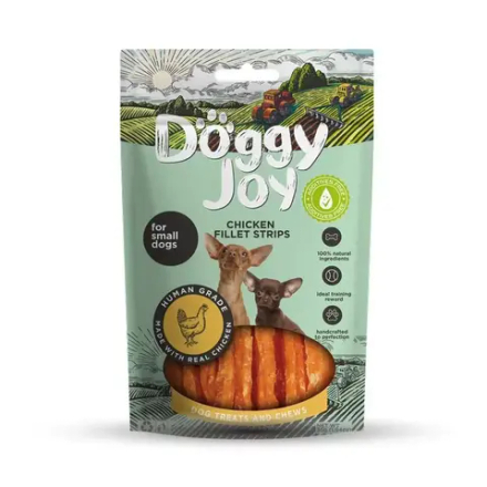 Полоски из куриного филе лакомство для собак мелких пород Догги Джой 55г