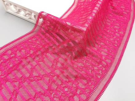 Эластичное кружево, Италия, 23см, малиновое, (Арт: EKI-015), м