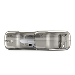 Чехол серого цвета из TPU для наушников Samsung Buds4 и Buds 4 Pro, серия SECI Series от Dux Ducis, в комплекте с карабином