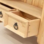 Шкаф навесной Прованс 2 ящика для кухни и ванной из массива сосны, бежевый