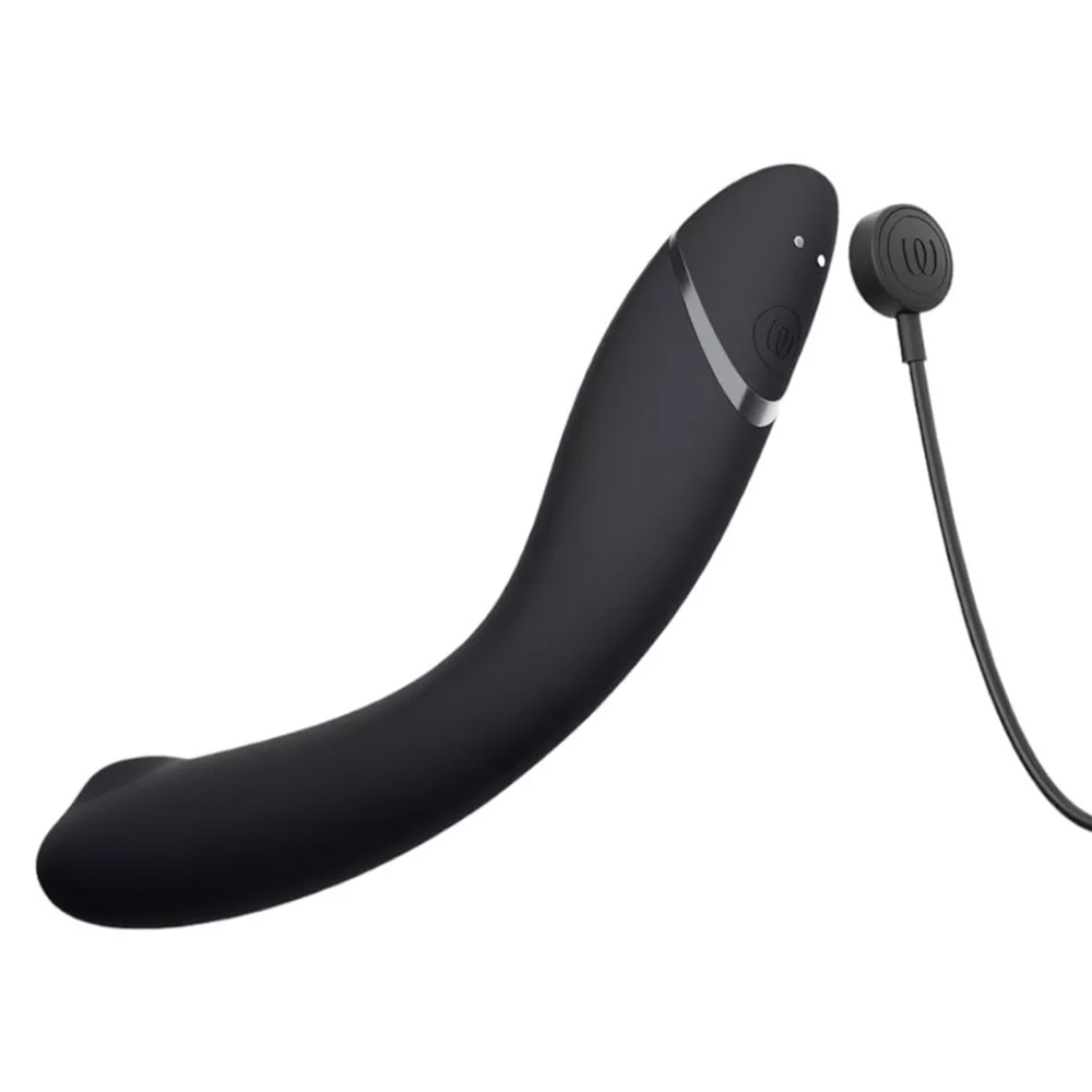 Темно-серый вибромассажёр 17,6см для точки G c вакуумной стимуляцией Womanizer OG Pleasure Air for the G-Spot Vibrator & Stimulator Dark Gray WZ171SG5