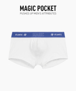 Мужские трусы шорты Atlantic, 1 шт. в уп., хлопок, белые, MH-1200