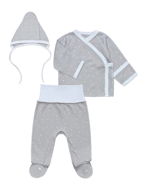 Распашонка-кимоно Горошек gray (56;62)