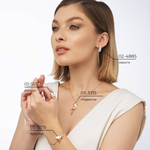 Серьги «Постижение тайн» с английским замком из комбинированного золота с топазом