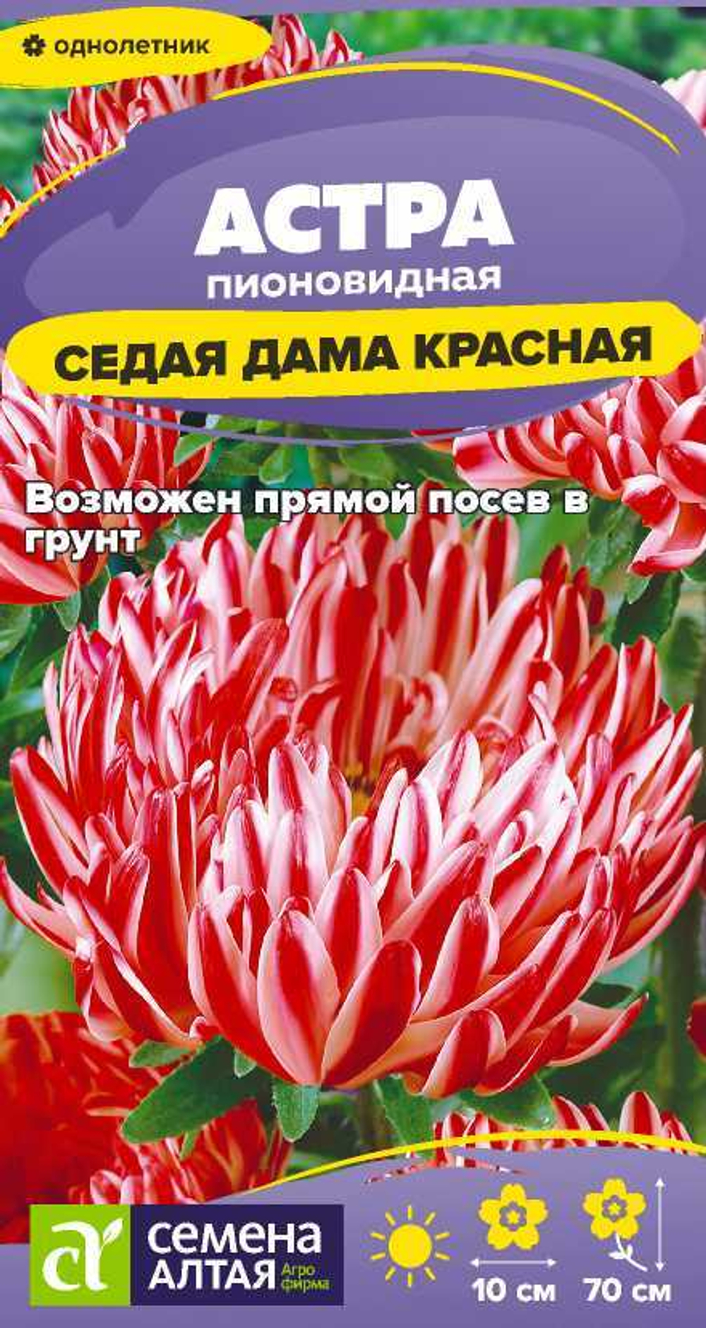 Астра Седая Дама Красная 0,1 Семена Алтая