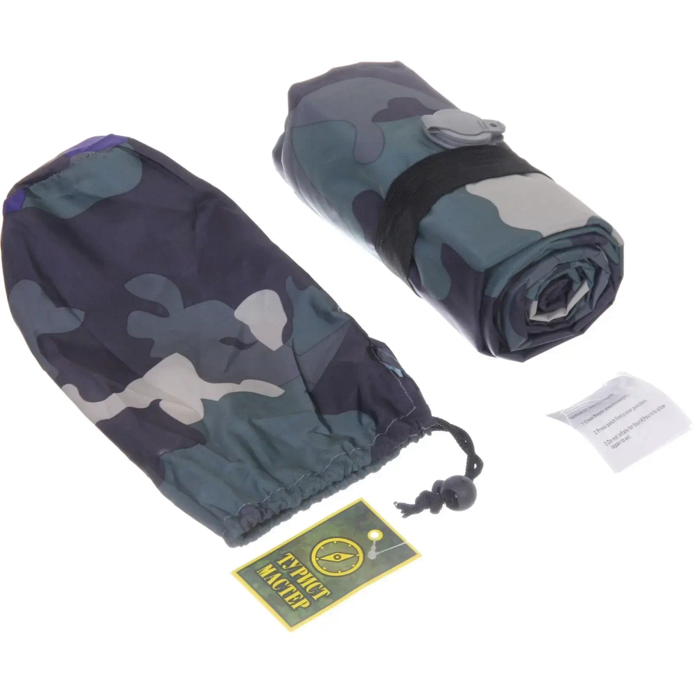 Коврик туристический надувной 190*60*5 см камуфляж