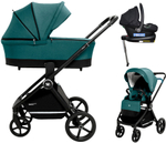 Коляска 4 в 1 Sweet Baby Stella + автокресло Elegante Plus с базой i-Size ISOFIX DK780 Green