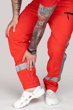 Брюки демисезонные мужская Скорая помощь MedicLine SOFTSHELL красные