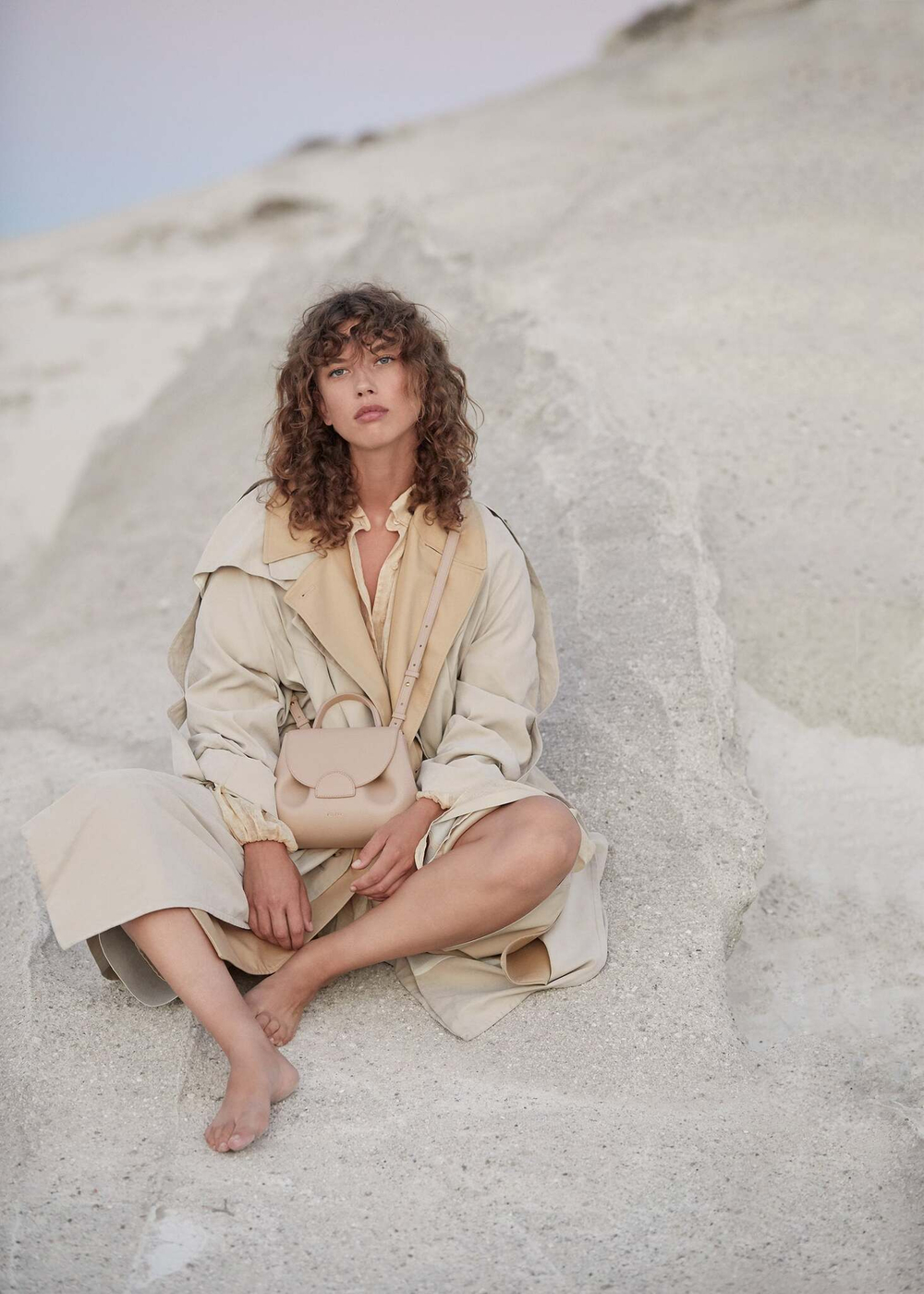 Сумка Polene Numéro Un Nano EDITION TEXTURED NUDE