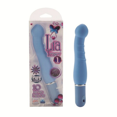 Голубой вибромассажёр Lia Teaser 1 - 16 см. (Цвет: голубой)
