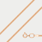 Цепь плетения "Снейк" без вставок из розового золота 585 пробы (арт. 8028052)