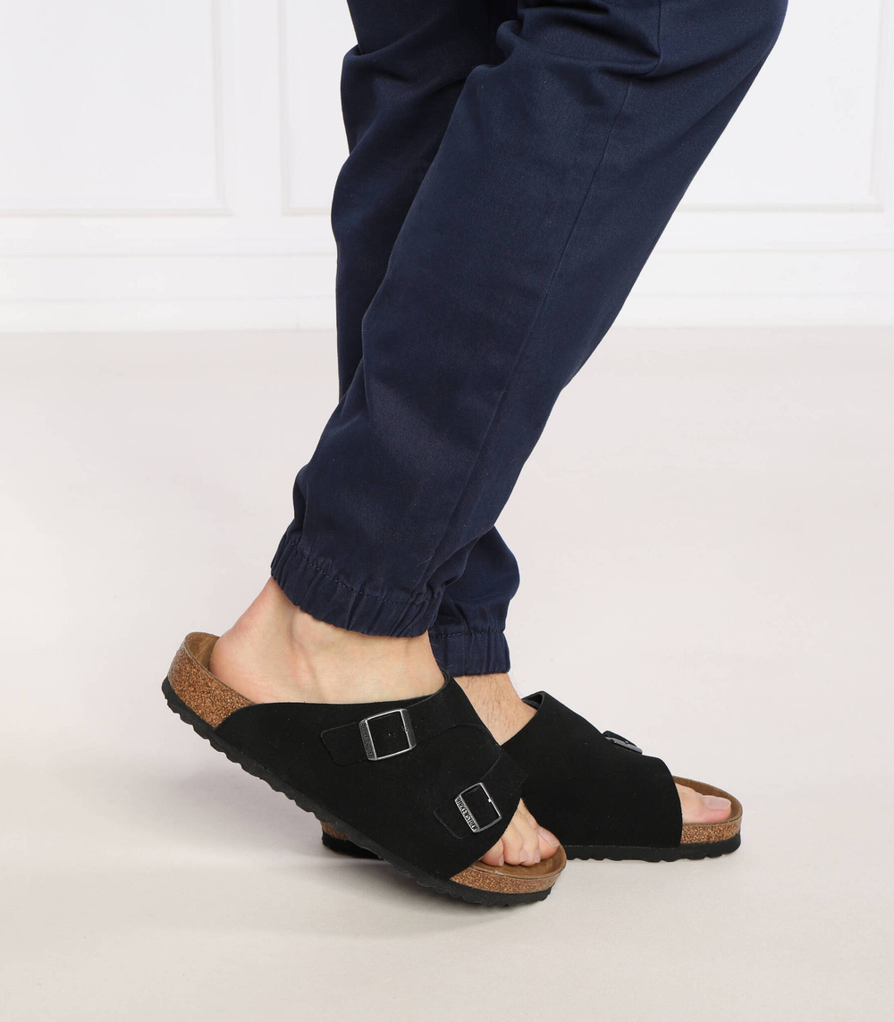 Шлепанцы кожаные zürich vl Birkenstock - черный(1025045)