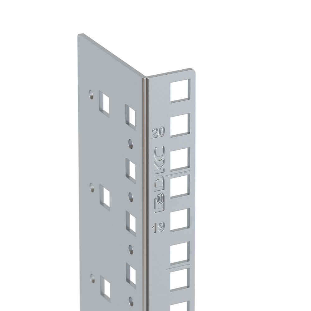 Вертикальные монтажные профили 20U, "L" для 19" IT-корпусов ДКС серии STI/CQE, 2шт