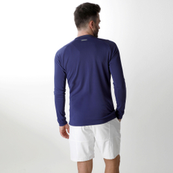 Мужское теннисное поло adidas Heat Ready Long Sleeve Men - Dark Blue, Black