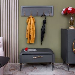 Банкетка Арт Серый Голд