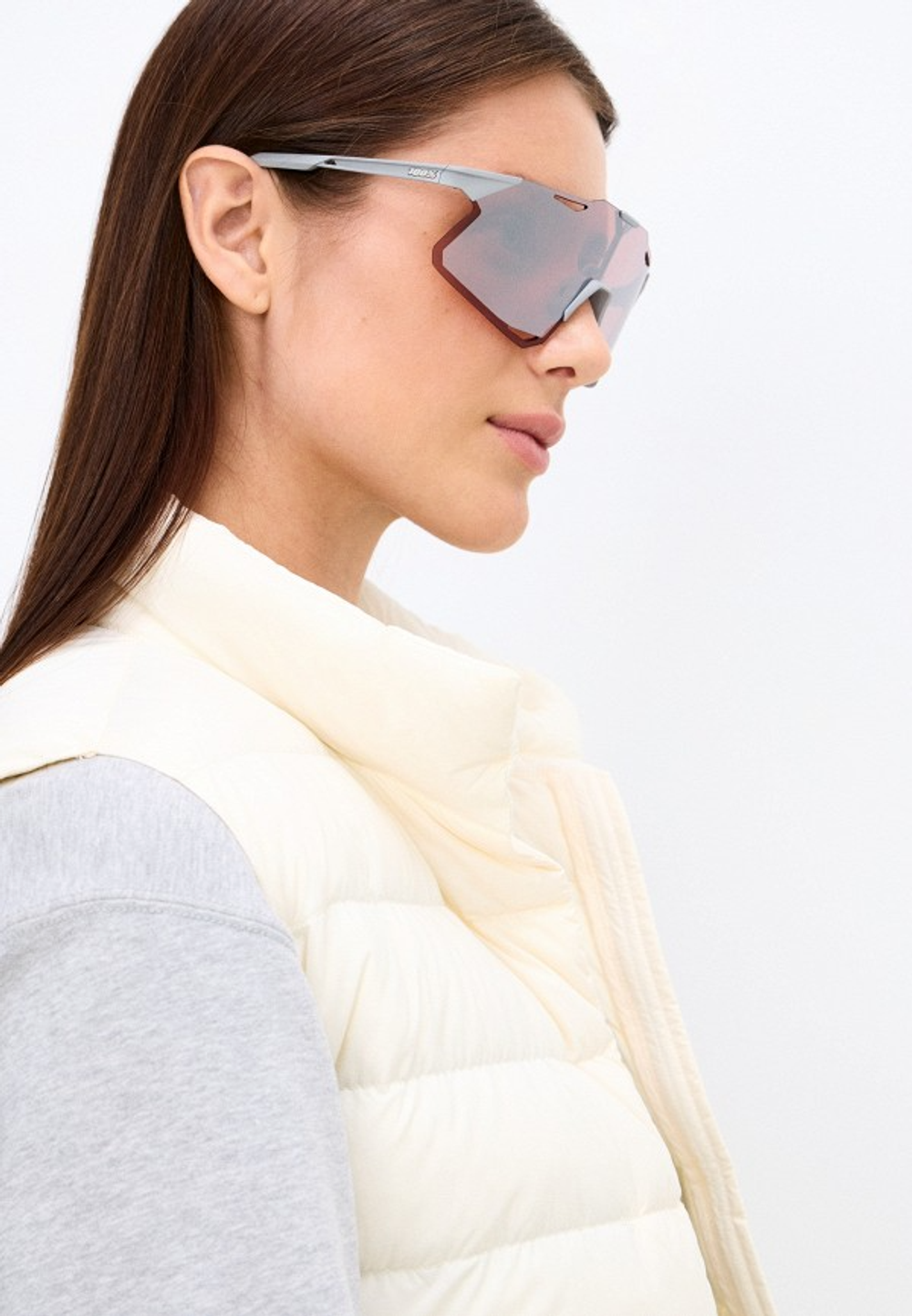 Спортивные очки 100% Hypercraft / Matte Stone Grey / HiPER Crimson Silver Mirror Lens
