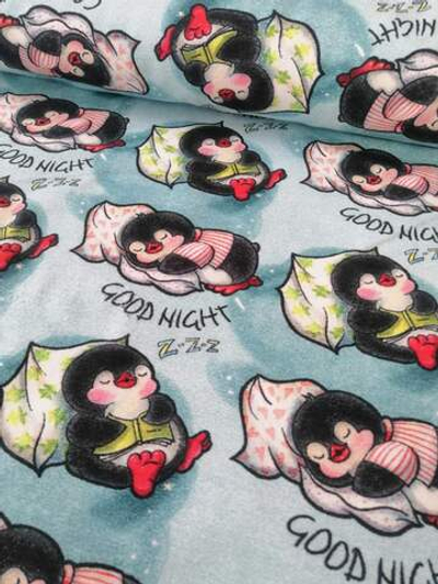 Футер (принт). Пингвинчики, 0,8м