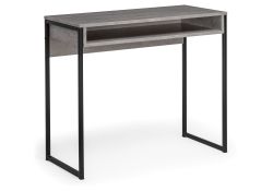 Письменный стол Лео Лофт 85х39х75 бетон / матовый черный