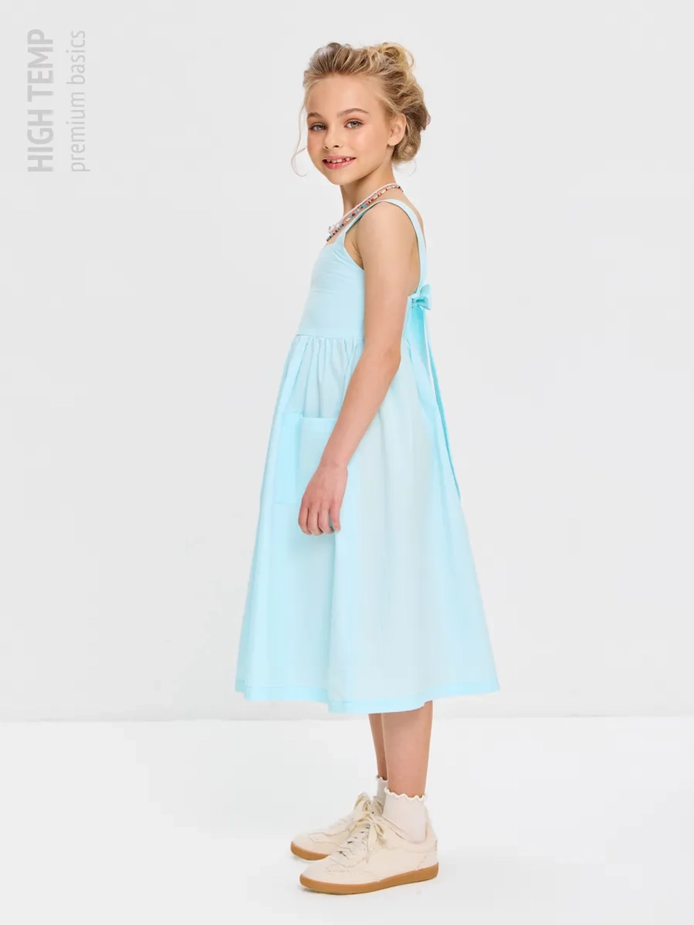 Сарафан из хлопка с бантом на спинке