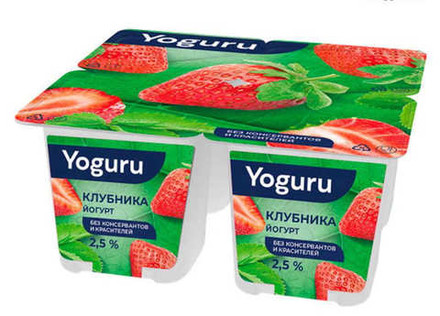 Йогурт "YOGURU" 2,5% 125г. Клубника Минск