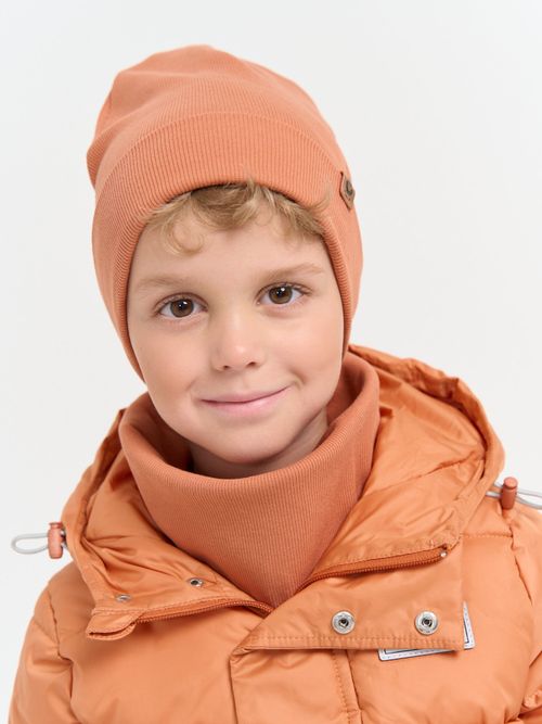 Шапка и снуд трикотажные двухслойные 